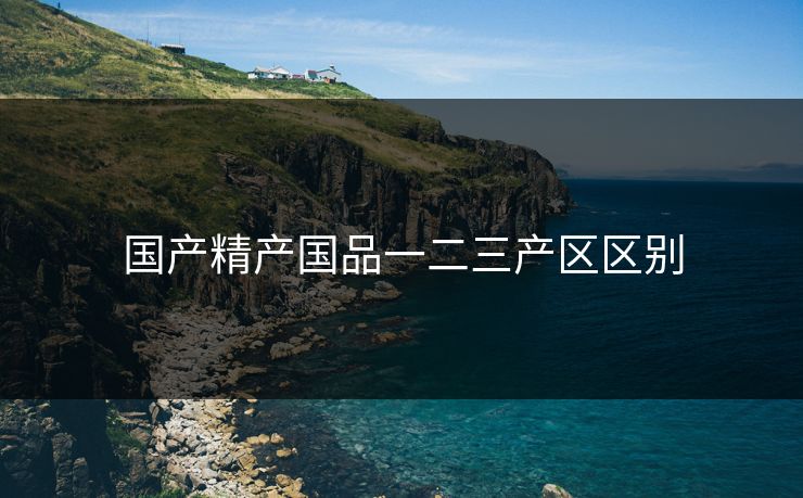 国产精产国品一二三产区区别